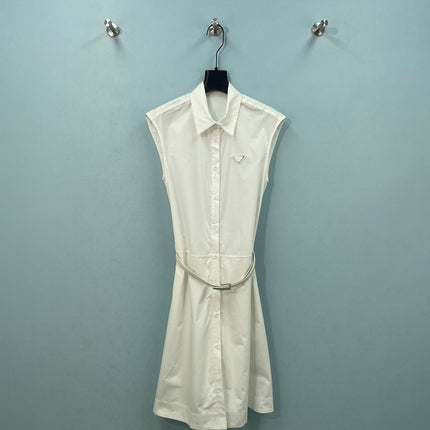 PRADA 26S SLEEVELESS SHIRT DRESS 974