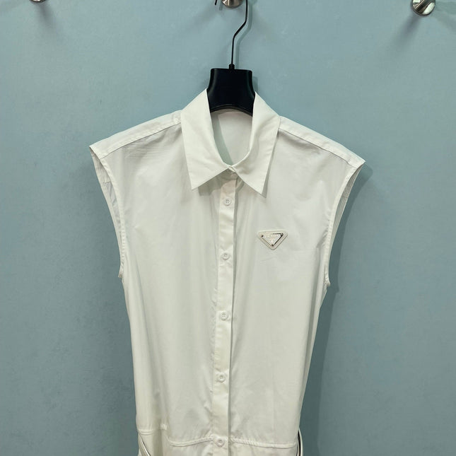 PRADA 26S SLEEVELESS SHIRT DRESS 974