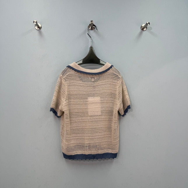 CHANEL 26S SHORT-SLEEVE KNIT TOP 1462