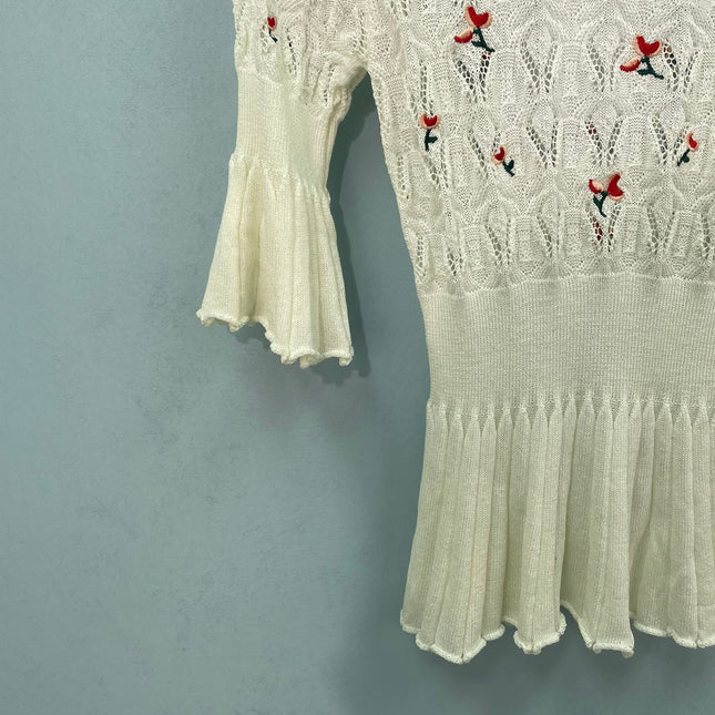 CHANEL 26S CHERRY KNIT TOP 1289