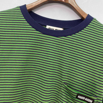 MIUMIU 26S LONG-SLEEVE STRIPED T-SHIRT 1396
