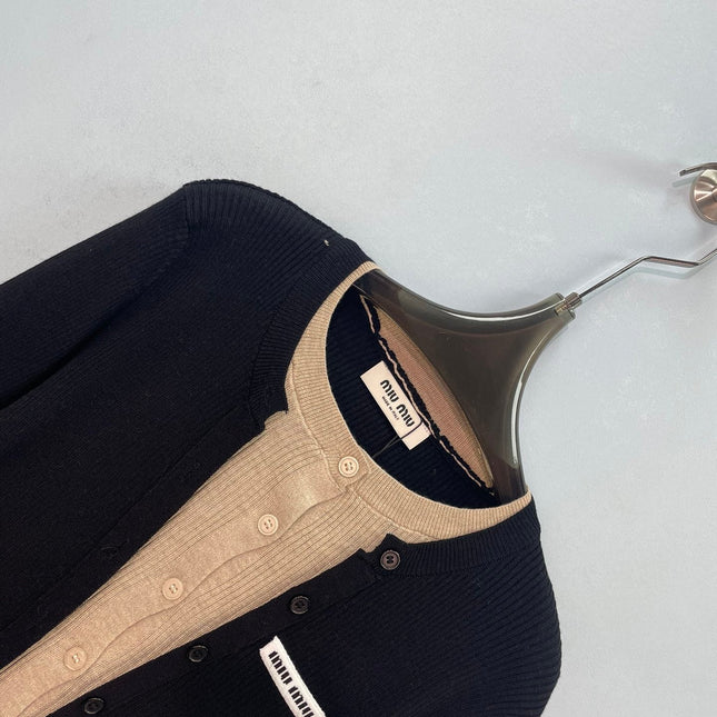 MIUMIU 26S ROUND-NECK KNIT CARDIGAN 1395