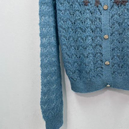 CHANEL 26S OPENWORK KNIT CARDIGAN 1601