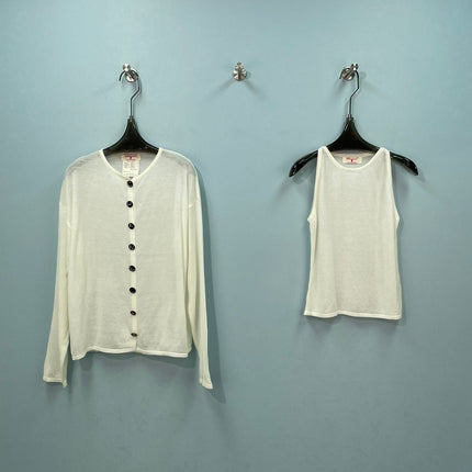 CHANEL 26S CARDIGAN & KNIT TANK SET 1554