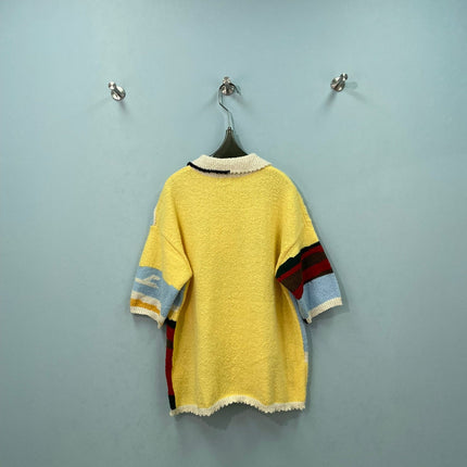 CHANEL 26S SHORT SLEEVE POLO KNIT SWEATER 1532