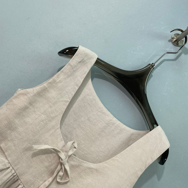 MIUMIU 26S SLEEVELESS BOW MINI DRESS 1422