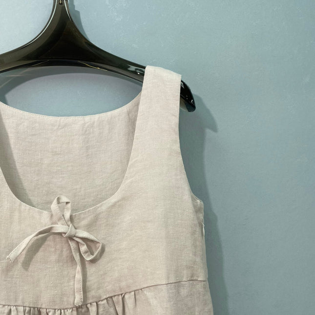 MIUMIU 26S SLEEVELESS BOW MINI DRESS 1422