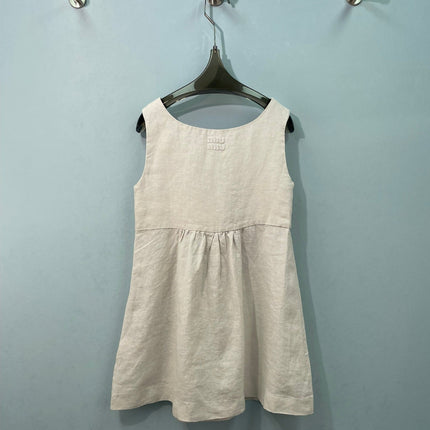 MIUMIU 26S SLEEVELESS BOW MINI DRESS 1422