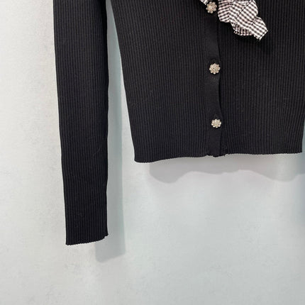 CHANEL 26S RUFFLE KNIT CARDIGAN 1652