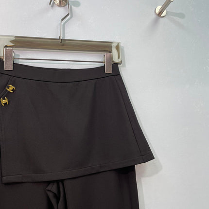 CHANEL 26S WRAP-SKIRT WIDE-LEG PANTS 1661