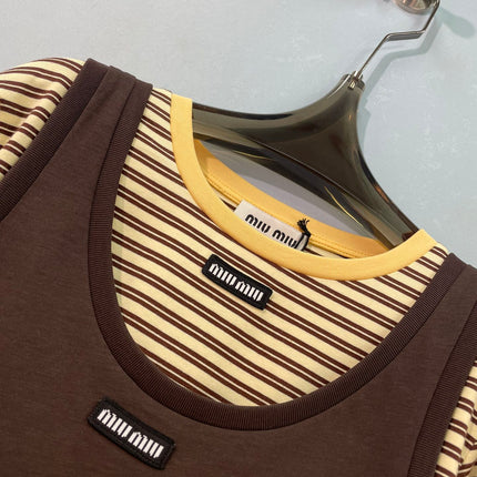 MIUMIU 26S TANK TOP AND T-SHIRT SET 1575