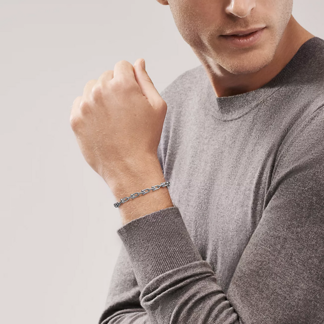 HARDWARE SMALL LINK 26 MOTIF SILVER BRACELET