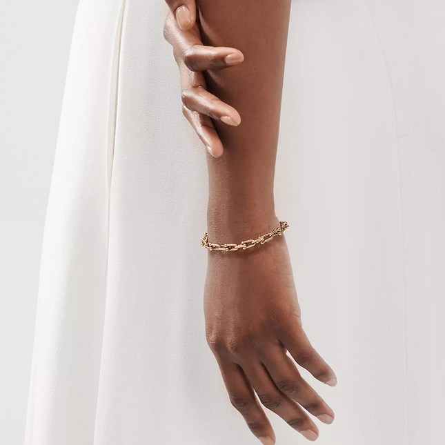 HARDWARE SMALL LINK 26 MOTIF PINK GOLD BRACELET