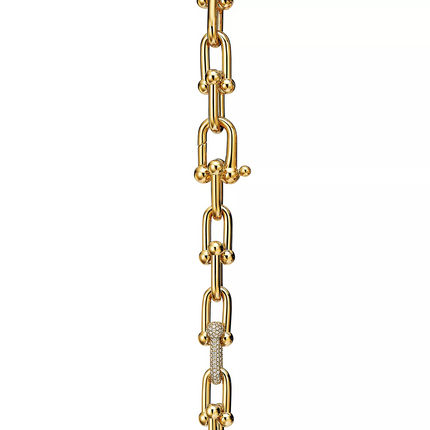 HARDWARE LARGE LINK GOLD DIAMOND BRACELET
