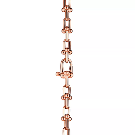 HARDWARE MICRO LINK 44 MOTIF PINK GOLD BRACELET