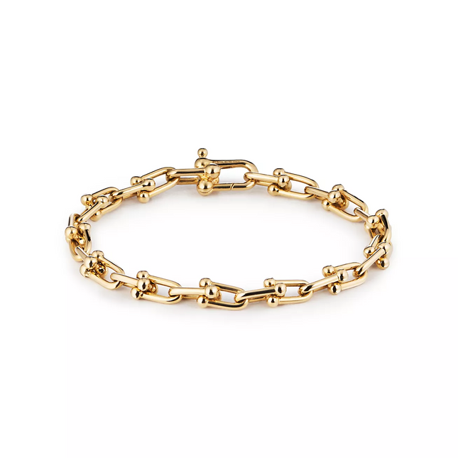 HARDWARE SMALL LINK 26 MOTIF GOLD BRACELET
