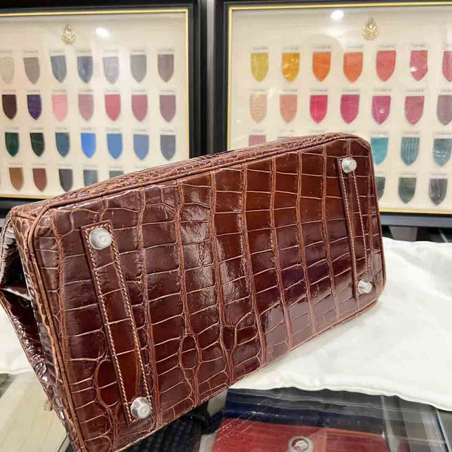 HM BIRKIN 35 IN CHOCOLATE CALFSKIN CUSTOMIZED TO CUSTOMER REQUEST