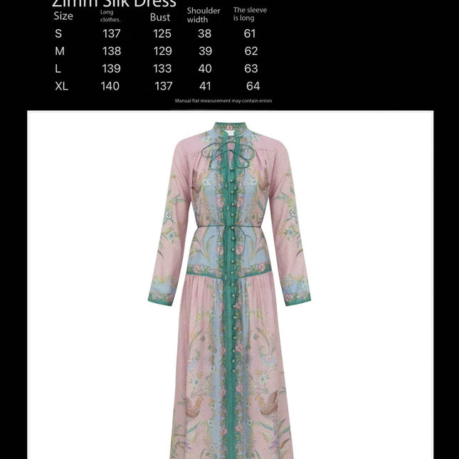 ZIMMERMANN 26 FLORAL PRINT LONG SLEEVE MIDI DRESS STYLE 226