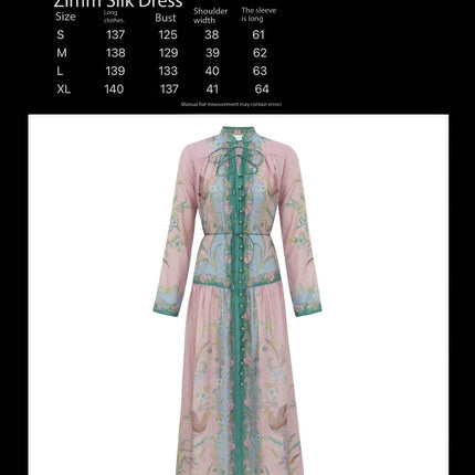 ZIMMERMANN 26 FLORAL PRINT LONG SLEEVE MIDI DRESS STYLE 226