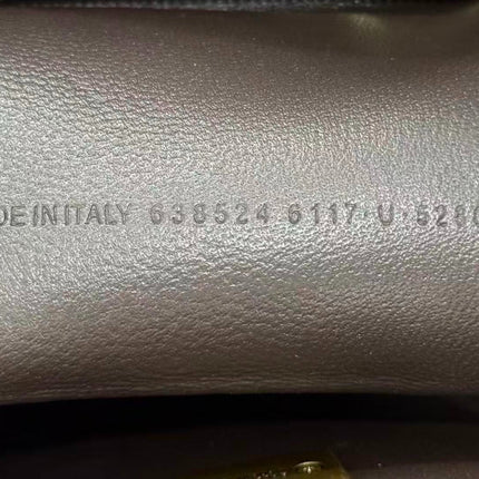 BALENCIAGA 26S TOP HANDLE BAG IN WHITE CANVAS & BROWN LEATHER