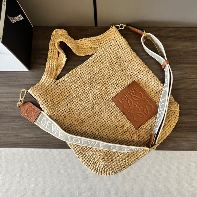 LOEWE 26S HANDBAG 30 IN BEIGE RAFFIA