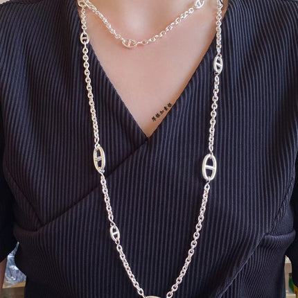 SEIKO FARANDOLE SILVER 15 MOTIF NECKLACE
