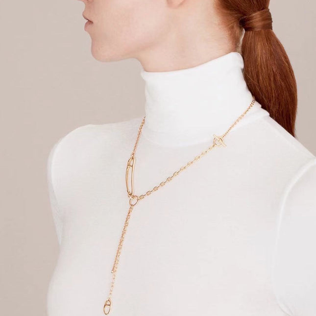 CHAINE D'ANCRE PUNK LONG NECKLACE