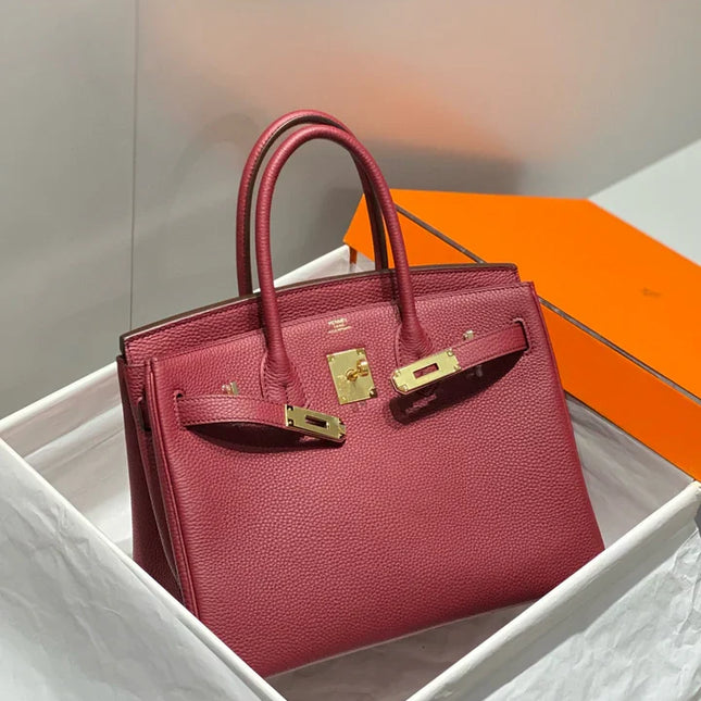 HM BIRKIN 35CM BURGUNDY CALFSKIN GOLD HARDWARE