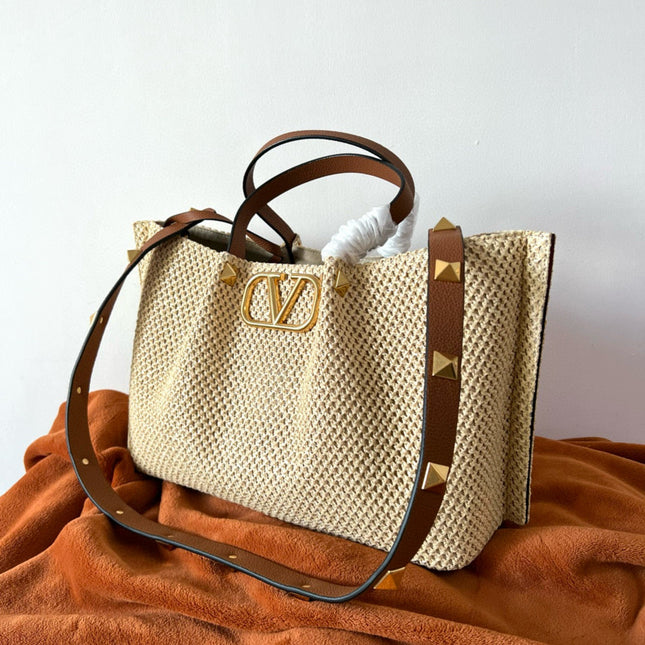 STRAW SUMMER TOTE 35 IN RAFFIA