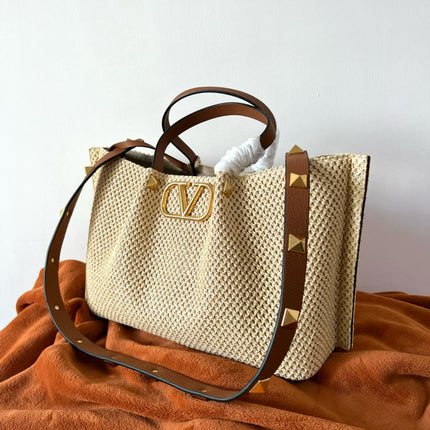 STRAW SUMMER TOTE 35 IN RAFFIA