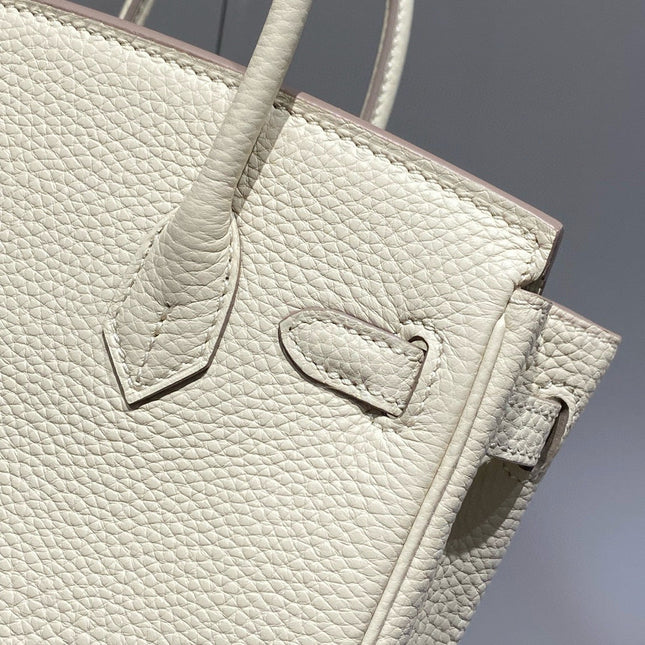 HM BIRKIN 20CM BAG MILKY WHITE TOGO LEATHER GOLD HARDWARE
