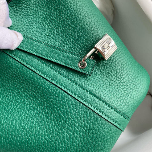 PICOTIN LOCK 18 EMERALD TOGO SILVER HARDWARE