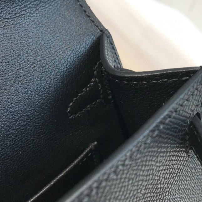 HM KELLY MINI 19 BLACK EPSOM CALFSKIN GOLD HARDWARE