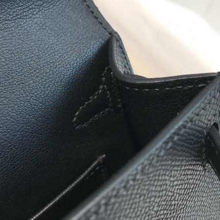 HM KELLY MINI 19 BLACK EPSOM CALFSKIN GOLD HARDWARE