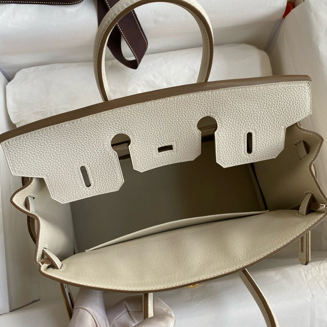 HM BIRKIN 25CM CREAM TOGO LEATHER GOLD HARDWARE