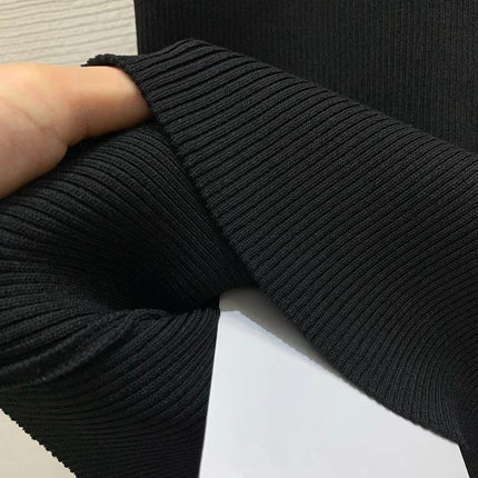 VERSACE RIBBER STRETCH BLACK KNIT DRESSSZ