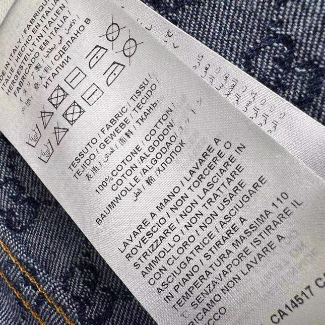 GG Blue Denim Bomber Jacket
