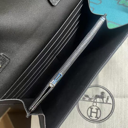 CONSTANCE SHOULDER BAG  IN BLACK CALFSKIN