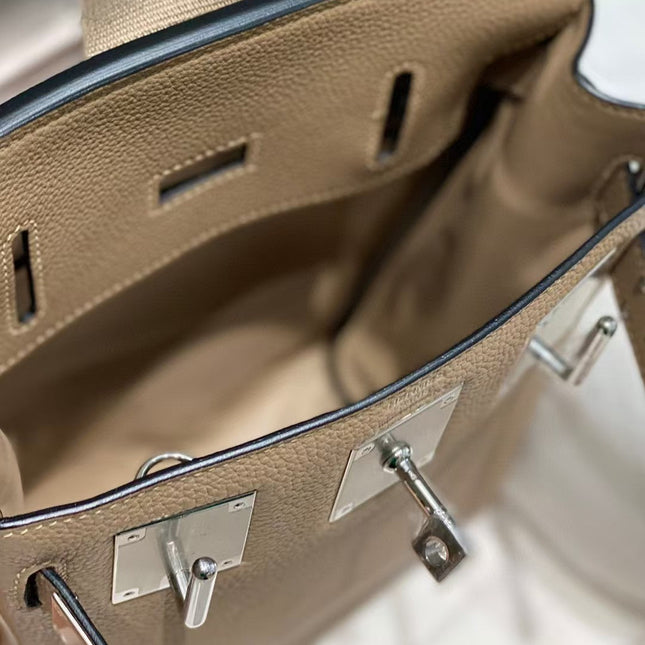 HAC À DOS PM BACKPACK IN LIGHT BROWN TOGO CALFSKIN