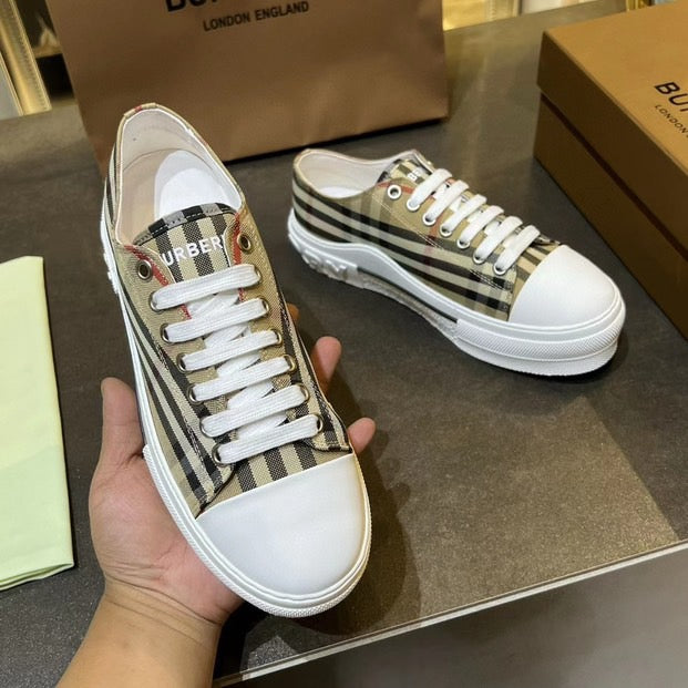 SNEAKER VINTAGE CHECK COTTON ARCHIVE BEIGE WHITE