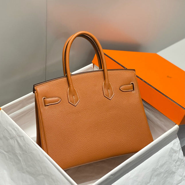 HM BIRKIN 30CM BROWN TOGO LEATHER SILVER HARDWARE