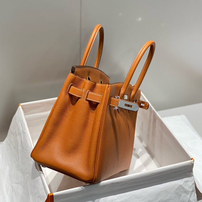 HM BIRKIN 30CM BROWN TOGO LEATHER SILVER HARDWARE