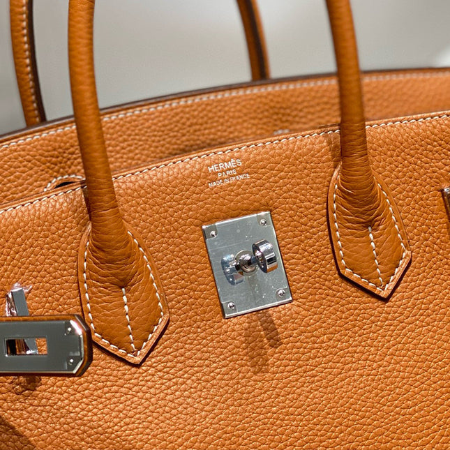 HM BIRKIN 30CM BROWN TOGO LEATHER SILVER HARDWARE