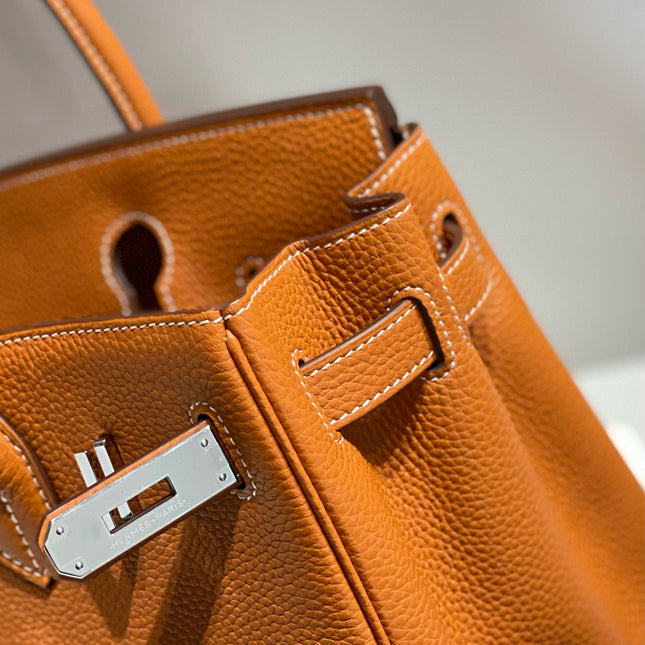 HM BIRKIN 30CM BROWN TOGO LEATHER SILVER HARDWARE