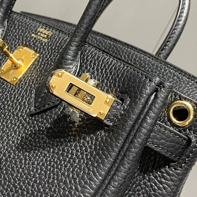 HM BIRKIN 20CM BAG BLACK TOGO LEATHER GOLD HARDWARE