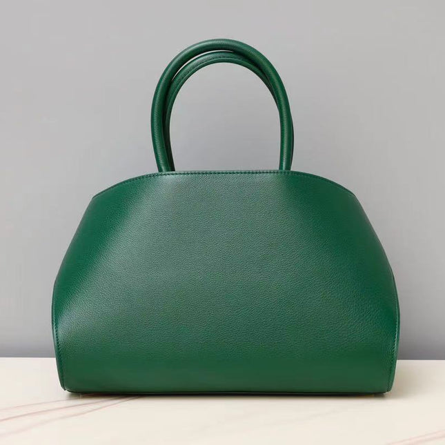 FERR STUDIO BAG 22 IN GREEN CALFSKIN GOLD-TONE HARDWARE