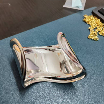 KLEINER BONE CUFF IN SILBER