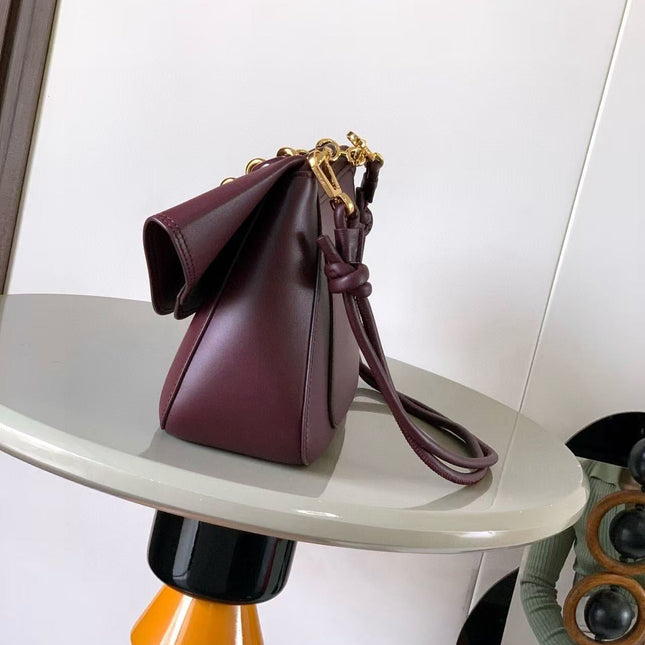 LOE OLA BAG 26 IN BURGUNDY RED CALFSKIN