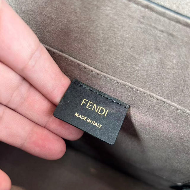 FENDI 25 SHOULDER BAG IN DARK BROWN CALFSKIN TP3