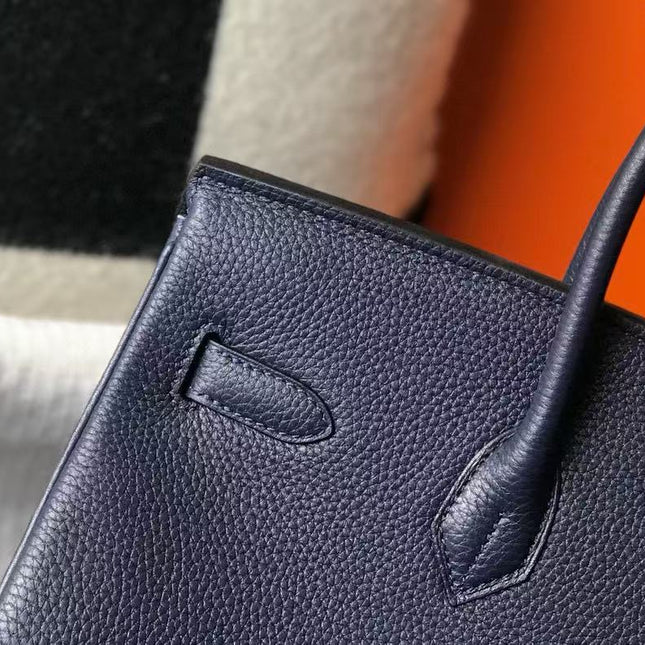 HM BIRKIN 30 BAG IN NAVY BLUE CALFSKIN GOLD HARDWARE